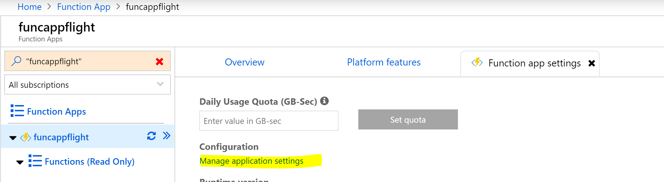 app-setting-in-azure